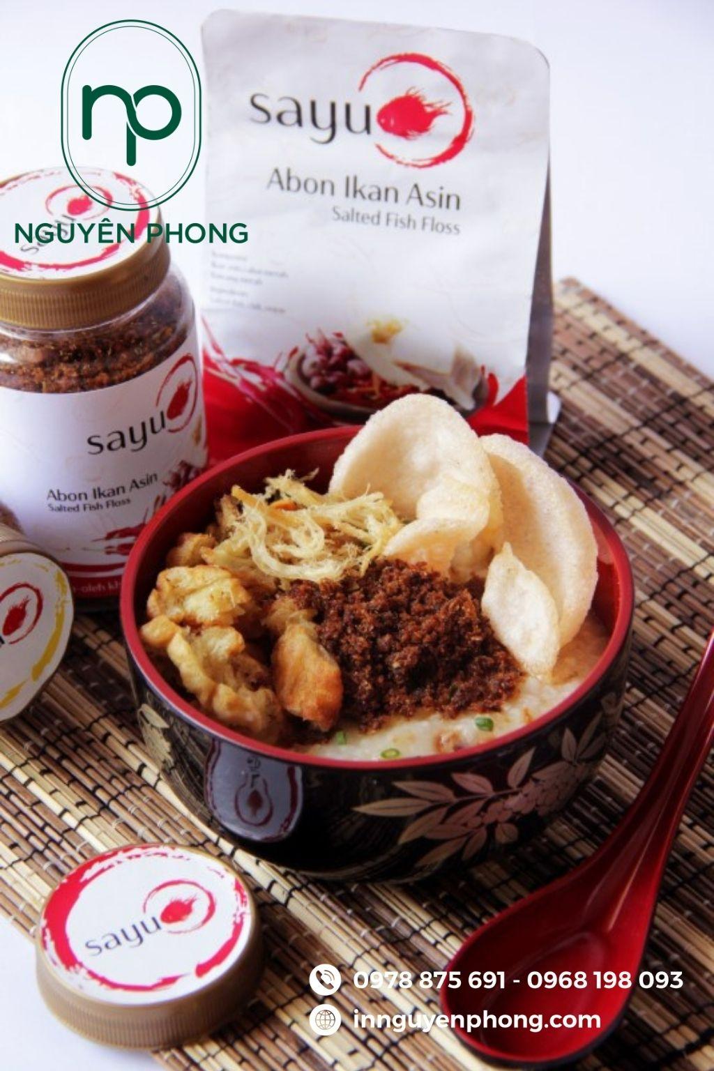 Mẫu tem nhãn ruốc cá dán lọ 